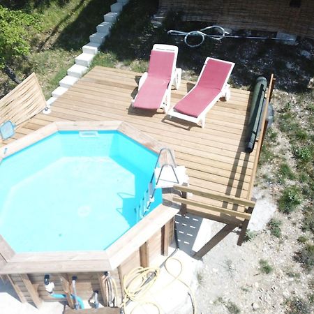Chalet Sur Pilotis Avec Piscine Privee Luceram Luaran gambar