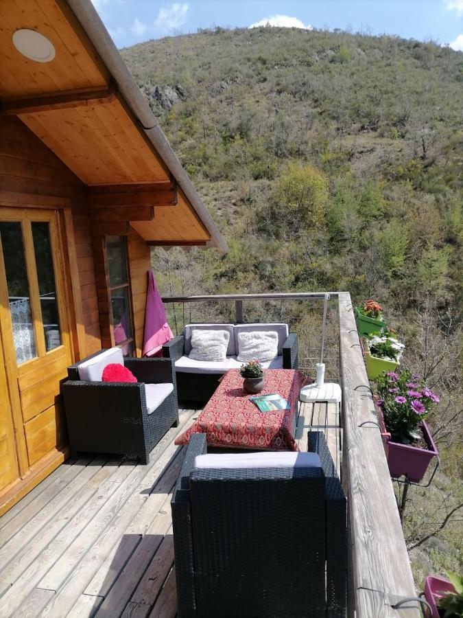 Chalet Sur Pilotis Avec Piscine Privee Luceram Luaran gambar